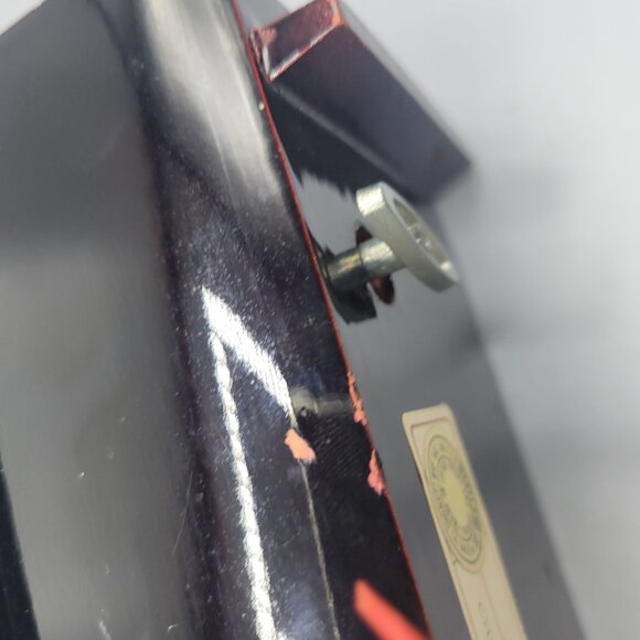 Vtg Lacquered Westland Music Jewelry Box Swan Floral Red Velvet Chopin Nocturne - Picture 15 of 16